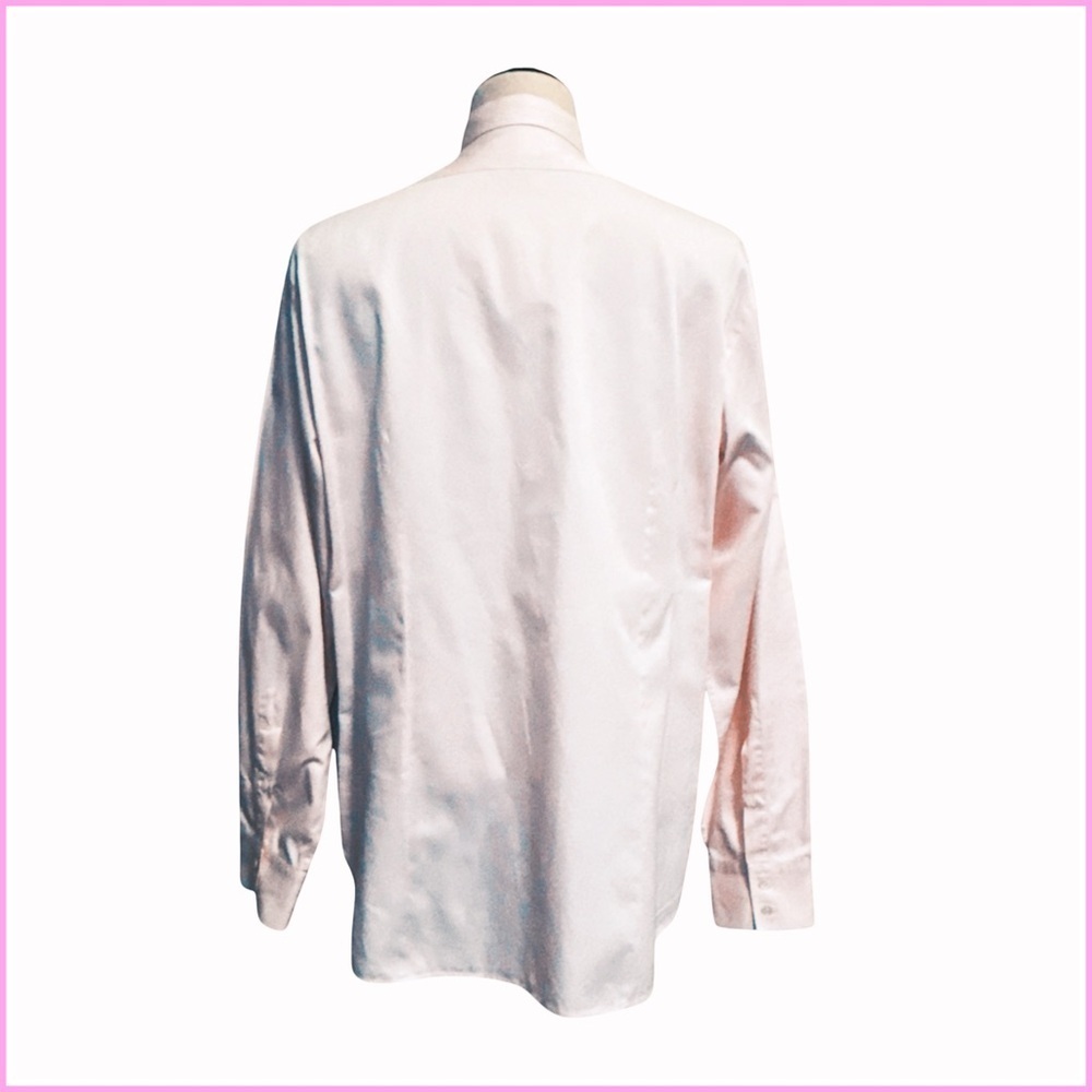 Brioni Men’s Pure Cotton Dress Shirt. Pink. 44” x 17.5” - Picture 3 of 10